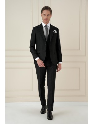 Efor Slim Fit Siyah Takım Elbise TK 911