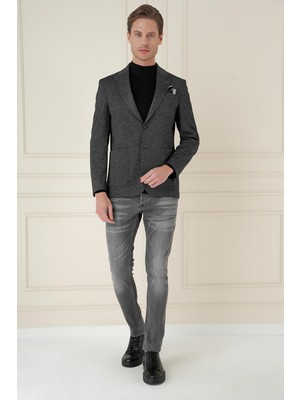 C 684 Slim Fit Siyah Spor Ceket