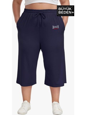 Kadın Büyük Beden N.brooklyn Baskılı Standart &regular Kalıp Şort SPR25BSRK089