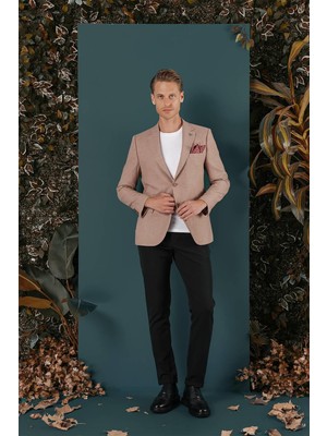 Efor Erkek C 656 Slim Fit Tütün Spor Ceket