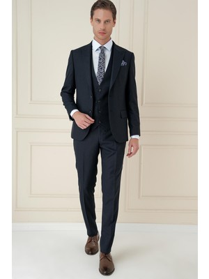 Tk 911 Slim Fit Lacivert Spor Takım Elbise