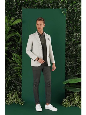 C 636 Slim Fit Mavi Spor Ceket