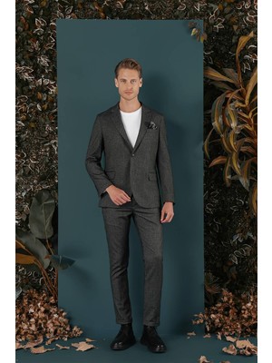 Efor Erkek C 658 Slim Fit Siyah Spor Ceket