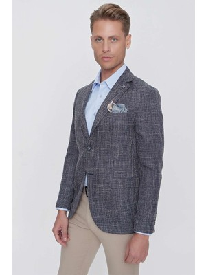 C 628 Slim Fit Lacivert Spor Ceket