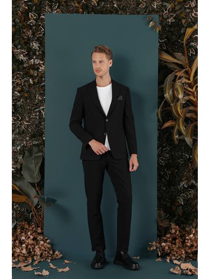 Efor Erkek C 659 Slim Fit Siyah Spor Ceket
