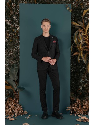 C 655 Slim Fit Siyah Spor Ceket