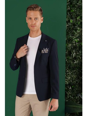 C 632 Slim Fit Lacivert Spor Ceket