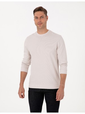 Pierre Cardin Erkek Taş Regular Fit Sweatshirt 50311649-VR049