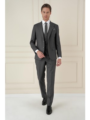 Tk 907 Slim Fit Füme Spor Takım Elbise