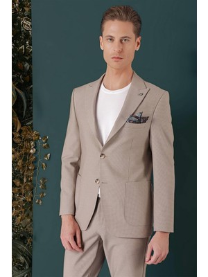 Efor Erkek C 659 Slim Fit Bej Spor Ceket