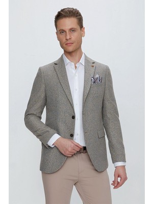 C 633 Slim Fit Camel Spor Ceket