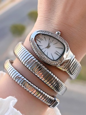 Coliseum Dolamalı Yılan Model Özel Tasarım Vintage Seri Kadın Kol Saati CL.Y001.M1