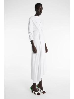 Düğümlü Jersey Elbise, Gots Sertifikalı Organik Pamuk, Portekiz Üretimi