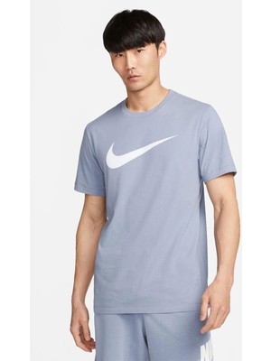 M Nsw Tee Icon Swoosh Mavi Erkek Kısa Kol T-Shirt