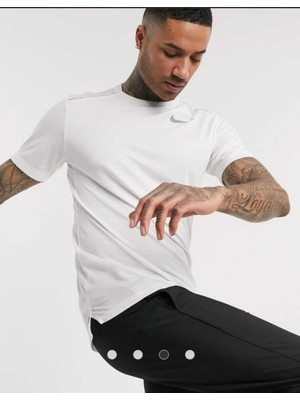 Dry Miler Top Erkek Beyaz Koşu Tişört