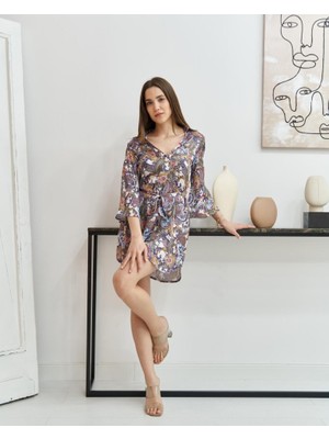 Desenli Desenli Gömlek Elbise