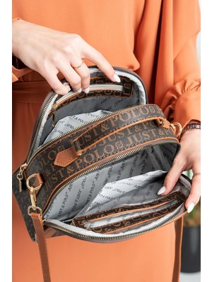 Just Polo Kadın Çok Bölmeli Lüks & Şık El ve Omuz Çantası