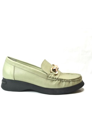 Onlo Ayakkabı 730 Hakiki Deri Ortopedik Dolgu Topuklu Kadın Anne Ayakkabı