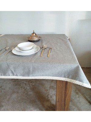 Organik Keten Pamuklu Yumuşaçık Kolay Ütü Masa Örtüsü