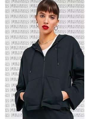 Full Zip Loose Fit Hoodie Bol Geniş Kesim Fermuarlı Kapüşonlu Sweatshirt Siyah