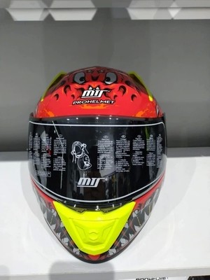 Mts Kask Mts Pro 801 Demon Güneş Gözlüklü Kırmız/sarı