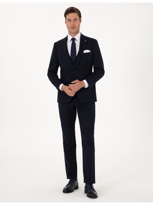 Pierre Cardin Erkek Lacivert Slim Fit Yelekli Takım Elbise 50316782-VR033