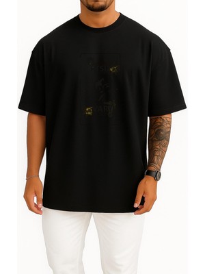 Oversize Vaktiye Bir Atsız Varmış Nihal Atsız Göğüs Tasarımlı Unisex T-Shirt