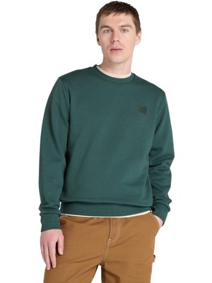 Timberland Silicon Badge (Bb) Crew Neck Erkek Yeşil Sweatshirt TB0A6HSQ3171