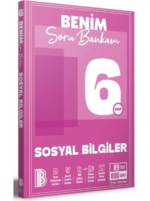 Benim Hocam Yayınları Benim Hocam 6. Sınıf Sosyal Bilgiler Soru Bankam Benim Hocam Yayı