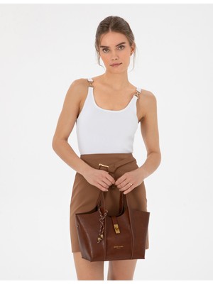 Pierre Cardin Kadın Taba Omuz Çantası 50321709-VR099
