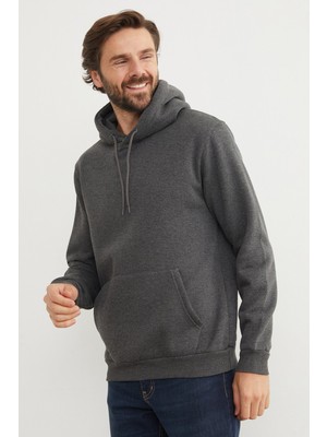 3 Iplik Kanguru Cepli Sweatshirt