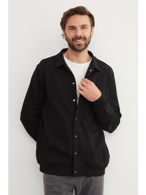 Çıt Çıtlı Cepli Polo Yaka Ceket