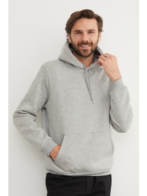 3 Iplik Kanguru Cepli Sweatshirt