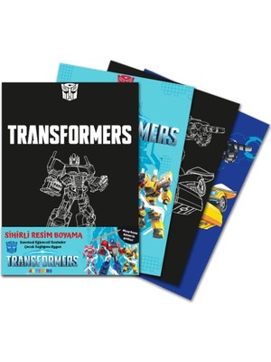 Transformers Sihirli Resim Boyama – Ahşap Kalem Hediyeli