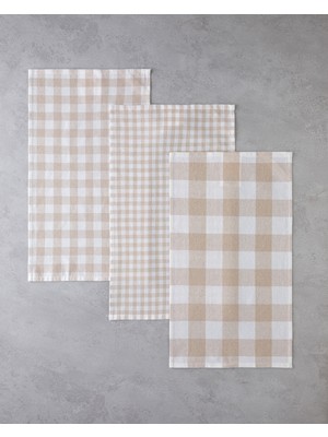 Dyna Pamuk 3'lü Kurulama Bezi 30X50 cm Bej