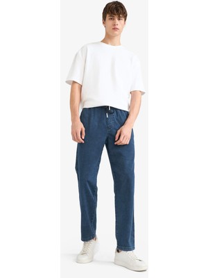 DeFacto Wide Leg Geniş Paça Beli Bağcıklı Jean Kar Yıkamalı Pantolon G1627AX25AU