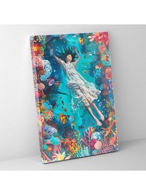 Popcas Frida Kahlo Stili Duvar Sanatı - Ev Dekorasyonu Kanvas Tablo