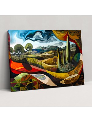 Popcas Pablo Picasso Kanvas Tablo - Soyut Manzara ve Gerçeküstü Eserleriyle Öne Çıkan Ünlü Sanatçının Eseri