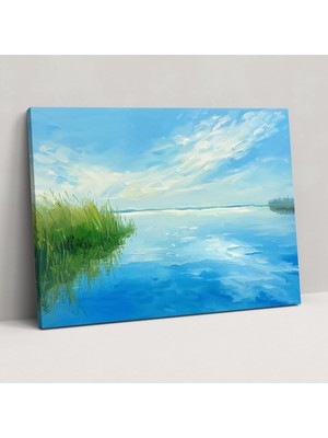 Popcas Huzurlu Göl Kanvas Tablo - Claude Monet Kanvas Duvar Dekorasyonu