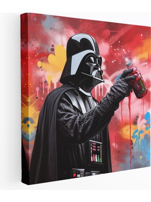 Popcas Darth Vader Duvar Sanatı - Büyüleyici Darth Vader Püskürtme Boya Kutusu Asi Usta