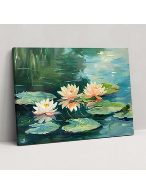 Popcas Su Zambakları Claude Monet Duvar Sanatı - Kanvas Tablo Ev Dekorasyonu