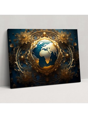 Popcas Toprak Mandala Kanvas Tablo - Toprak Mandala