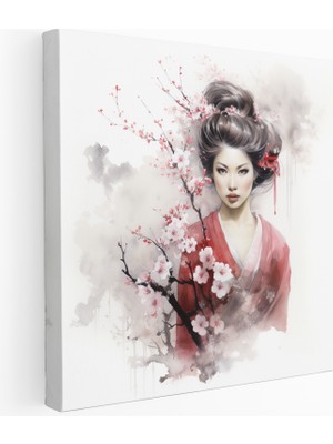 Popcas Zarif Geyşa Kanvas Tablo