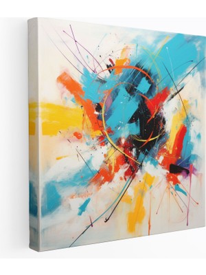 Popcas Müthiş Soyut Kanvas Tablo - Çağdaş Resim Duvar Sanatı