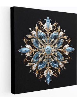 Popcas Kar Tanesi Keyfi Kanvas Tablo - Noel Ev Dekorasyonu Kanvas Duvar Sanatı