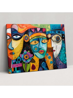 Popcas Eğlenceli Pablo Picasso Duvar Sanatı - Kanvas Tablo Duvar Dekorasyonu