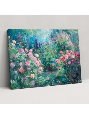 Popcas Izlenimci Bahçe Claude Monet Duvar Sanatı - Kanvas Tablo