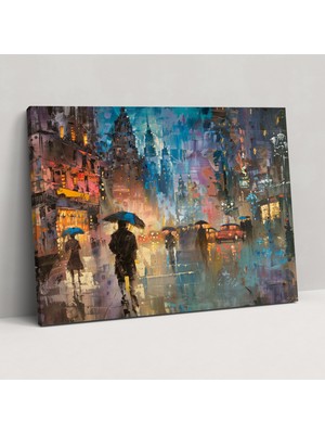 Popcas Empresyonist Şehir Manzarası Claude Monet Kanvas Tablo - Claude Monet Şehir Manzarası Ev Dekorasyonu