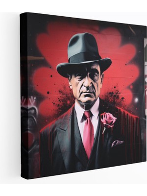 Popcas Goodfellas Graffiti Kanvas Tablo - Ev Dekorasyonu Için Boyanmış Portre