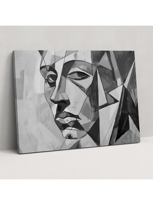 Popcas Kübist Portre Duvar Sanatı - Pablo Picasso Ev Dekorasyonu Kanvas Tablo